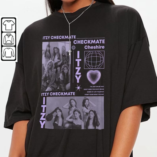 ITZY SHIRT, Itzy Checkmate, Kpop Tour Shirt Sweatshirts T-Shirt, Kpop Merch Shirt, Kpop Shirt, Kpop Gift, Kpop Streetwear