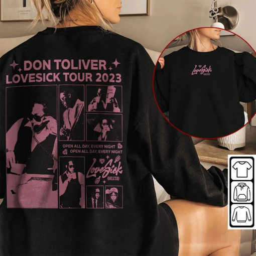 Don Toliver Rap Shirt Double Sided, Don Toliver Lovesick Deluxe Ver World Tour 2023 Vintage Y2K, Concert Gift For Fan Unisex