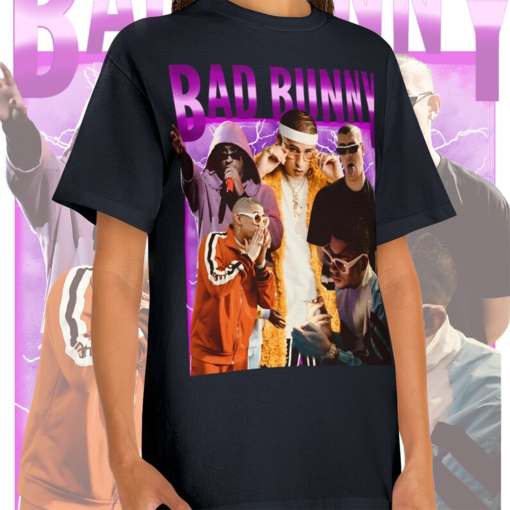 Vintage Bad Bunny Graphic Tee – Retro Music Icon Shirt