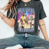 Jesus Basketball Easter Shirt – Jesus He Is Rizzin’ Funny Religious Graphic Tee, Y2K Retro Faith Apparel, Aesthetic Gift for Believers