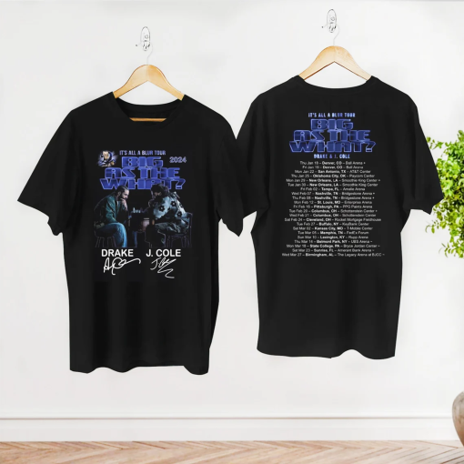 Drake J Cole Tour 2024 T-Shirt, Drake J Cole Big As The What It’s All Blur Tour 2024 Shirt, Rap Music Concert, Drake J Cole Fan Gift Shirt