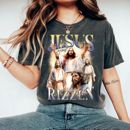 Jesus Has Rizzen Shirt, Vintage God Christian shirt, He Is Rizzen shirt, Funny Jesus Meme Shirt, Christian Saying Shirt, Bootleg Shirt