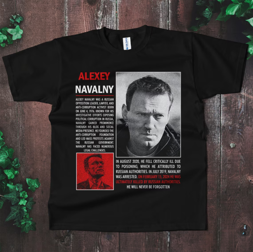 Alexey Navalny – T-Shirt, revolution, history, opposition, war, putin, shirt, vintage, icon, iconic shirt, revolutionist, hero