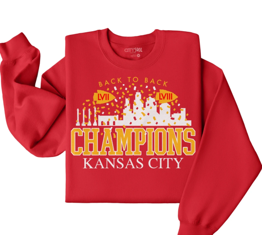 kansas city football champions back to back 2023 2024 kc football lviii champions sweatshirt shirt memorabilia kansas city