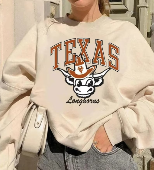 Vintage NCAA Texas football Sweatshirt \ T-Shirt, vintage Texas Shirt, Unisex T-shirt Crewneck Hoodie