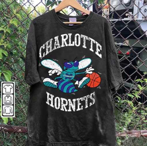 Vintage 90s Graphic Style Charlotte Hornets T-Shirt – Charlotte Hornets Sweatshirt – Retro Basketball Tee For Man and Woman Unisex T-Shirt