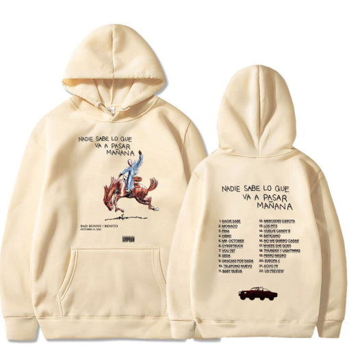 Bad Bunny Nadie Sabe Lo Que Va A Pasar Mañana Hoodie Sweater New Album 2024 Tour Sweatshirt 19.99 all sizes FREE SHIPPING