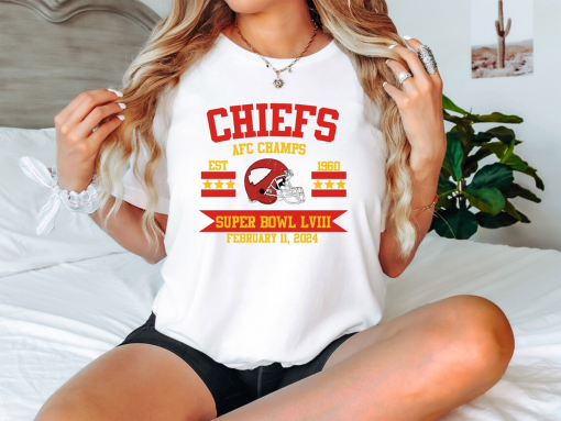 Kansas City Champions T-Shirt,Las Vegas-Chiefs,2024-2023 SuperBowl, Varsity Kansas City, Kc Football Shirt,Football Crewneck,Patrick Mohomes