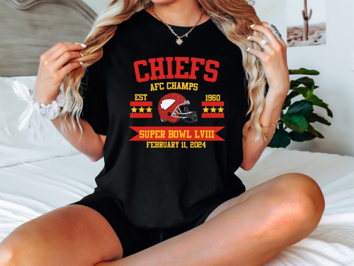 Kansas City Champions T-Shirt,Las Vegas-Chiefs,2024-2023 SuperBowl, Varsity Kansas City, Kc Football Shirt,Football Crewneck,Patrick Mohomes