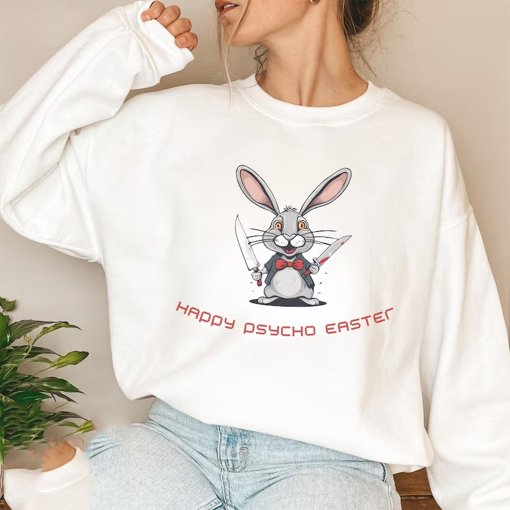 Psycho Bunny Sweatshirt, happy easter sweatshirt, bad bunny hoodie, psycho bunny hoodie, bad bunny sweatshirt