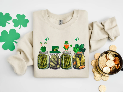 St Patrick’s Day Pickle Sweatshirt, Vintage Pickle Sweater, St Patrick’s Day Sweater, Pickle Lover Gift, St Patrick’s Day Sweatshirt