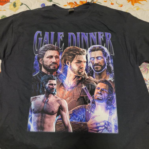 Baldurs Gate 3 Gale T-Shirt, Gale Dinner Meme, Vintage Retro Purple BG3 Merch, Unisex Man and Women Tee, Baldurs Gate 2 & 3 Top