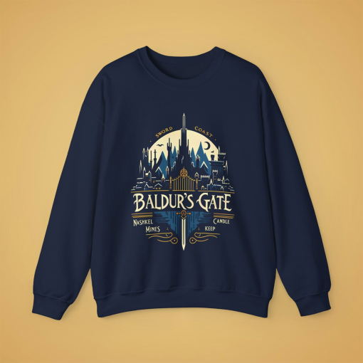 Baldur’s Gate Minimalist Artwork Crewneck Unisex Sweatshirt, Baldur’s Gate 3 Sweatshirt, Baldur’s Gate Sweatshirt, Baldur’s Gate 3 Shirt