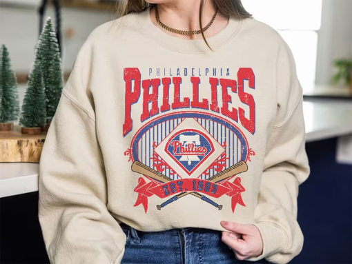 Philadelphia Baseball Sweatshirt | Vintage Style Philadelphia Baseball Crewneck Sweatshirt | Philadelphia EST 1883 Sweatshirt