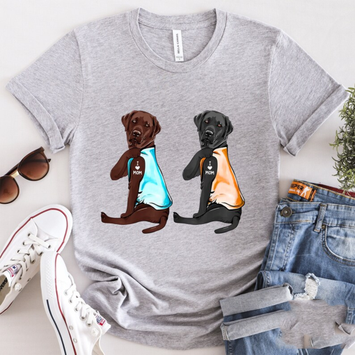 Custom Labrador Shirt, I Love Mom, Labrador Dog Gift, Labrador Mum, Labrador Dog Lover, Labrador Dog Mom, DG006LAB09WCS01