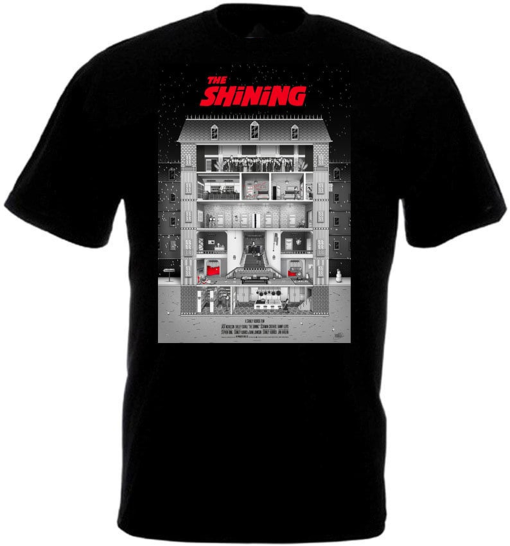 The Shining v89 J. Nicholson T-shirt movie Stanley Kubrick all  Men’s 100% Cotton