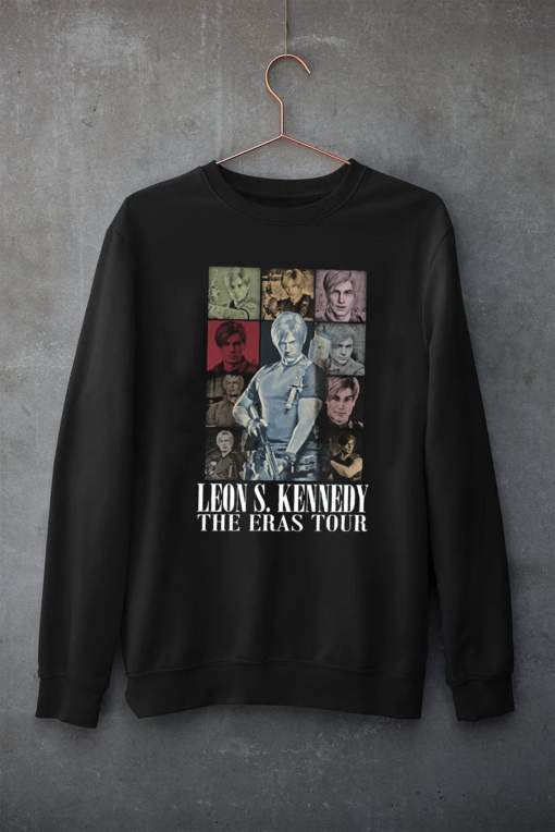 Leon Kennedy The Eras T-Shirt, Comical Meme-Themed Unisex Shirt, Ideal Fan Gift, Trendy & Unique Apparel for Gaming Enthusiasts