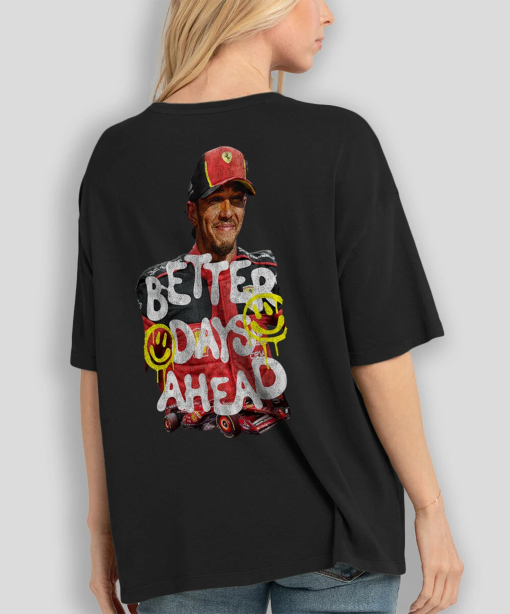 Comfort Colors F1 Lewis Hamilton Ferrari ‘Better Days Ahead’ Grunge Vintage Style Unisex T-shirt