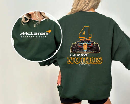 Lando Norris Formula One Sweatshirt, F1 Two Sides Sweatshirt, Lando Norris Shirt, Norris F1 Sweater, Lando Norris 4, F1 Two Sides Shirt