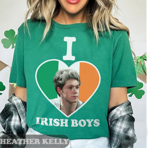 I Love Irish Boys Niall Horan Comfort Colors Shirt, 90s Trendy Slogan Girlfriend Birthday Present Niall Horan Shirt