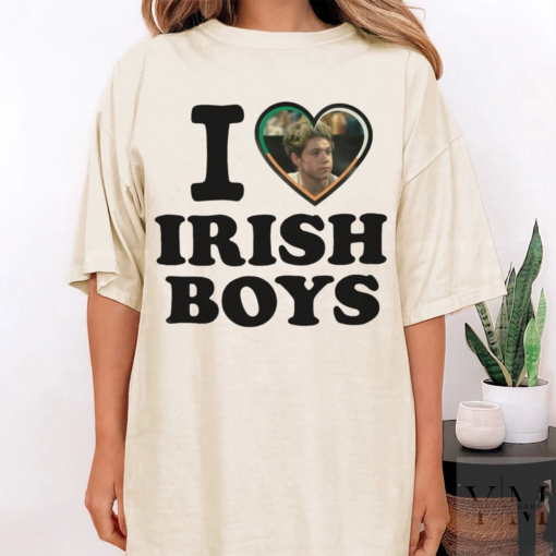 I Love Irish Boys Niall Horan Comfort Colors Shirt, 90s Trendy Slogan Girlfriend Birthday Present Niall Horan Shirt