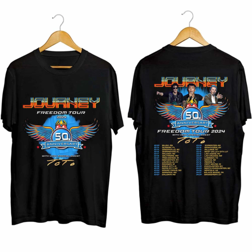 Journey Freedom Tour 2024 Shirt, Journey With Toto 2024 Concert Shirt, Journey Band Fan Shirt, Journey Shirt Gift