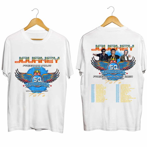 Journey Freedom Tour 2024 Shirt, Journey With Toto 2024 Concert Shirt, Journey Band Fan Shirt, Journey Shirt Gift