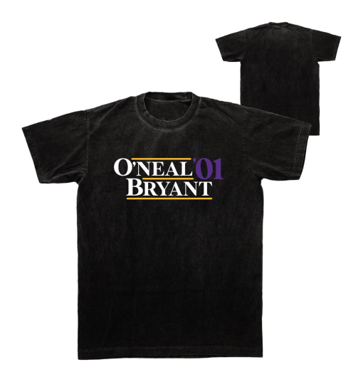 2001 NBA Ballot Box Tee, Shaquille O’Neal / Kobe Bryant, Los Angeles Lakers shirt, 2001 NBA Finals Champions T-Shirt