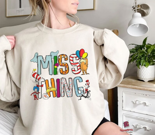 Dr. Suess Day Print, Miss Thing PNG Sublimation, Teacher I Am, Read Across America, Dr. Suess Design