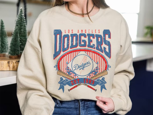 Los Angeles Baseball Sweatshirt | Vintage Style Los Angeles Baseball Crewneck Sweatshirt | Los Angeles EST 1961 Sweatshirt | Game Day