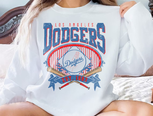 Los Angeles Baseball Sweatshirt | Vintage Style Los Angeles Baseball Crewneck Sweatshirt | Los Angeles EST 1961 Sweatshirt | Game Day