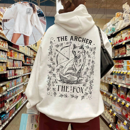 The archer and the fox Hoodie, once upon a broken heart, bookish Hoodie, fantasy books jumper, reader sweater, bookish shirt, bookworm