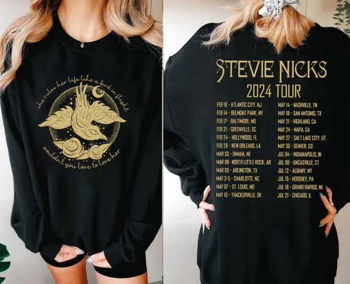 Vintage Stevie Nicks Tour 2024 Shirt, Stevie Nicks Shirt Fan Gifts, Stevie Nicks Concert Merch, Stevie Nicks Bird In Flight Rhiannon