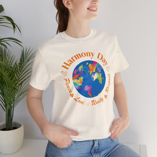 Harmony day t shirt respect women global unity tshirt orange top community PLUR culture t-shirt peace love tee girl boy children anti racism