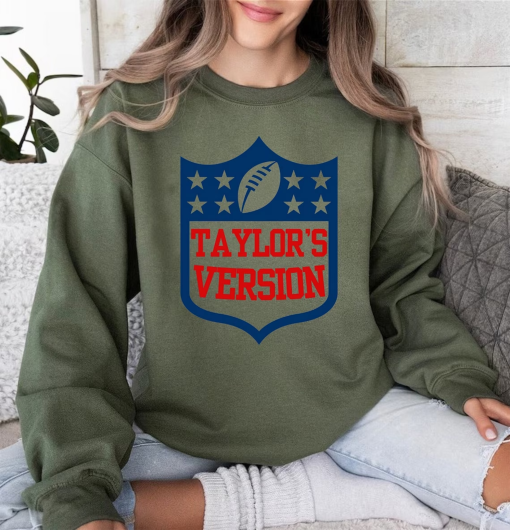 Tayl0r’s Version Football Sweatshirt, TS Football Shirt, NFL Tay’s Version, Swift Merch, Football Sunday, Football Swift, Taylor Hoodie