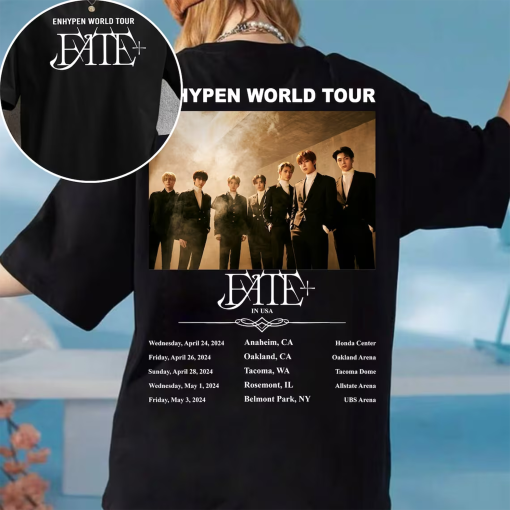 Enhypen Fate Plus World Tour T-shirt, En World Tour Fate 2024 Shirt, Enhypen Dark Blood Shirt, Enhypen Niki, Jake, Sunoo, Heeseung, Jungwon