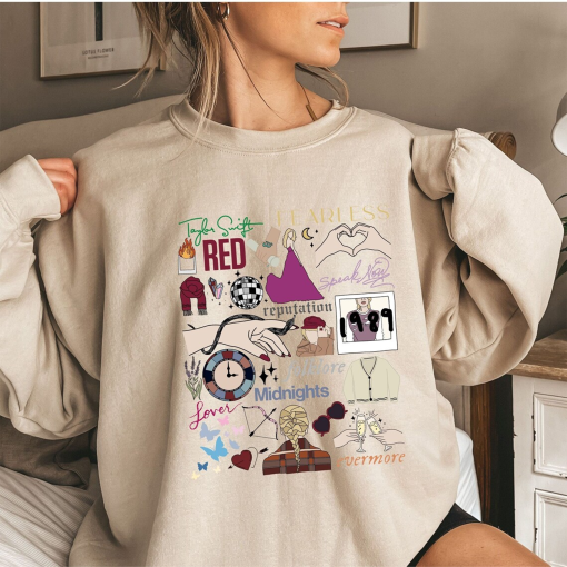 The Eras Tour Sweatshirt, Gift For Book Lover , Music Merch, Country Pop, Pop Rock, Synthpop, Electropop, Alternative Rock, Indie Pop folk