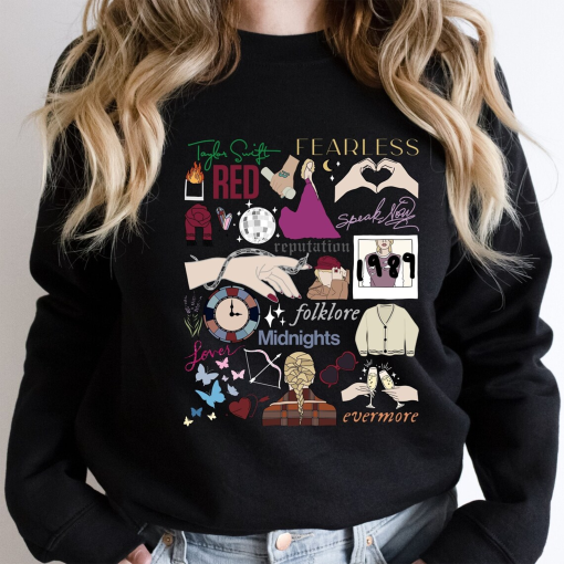 The Eras Tour Sweatshirt, Gift For Book Lover , Music Merch, Country Pop, Pop Rock, Synthpop, Electropop, Alternative Rock, Indie Pop folk