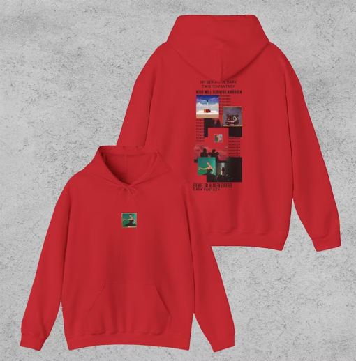 Kanye West My Beautiful Dark Twisted Fantasy Cover Hoodie | Kanye West Hoodie | Kanye West Album Cover | College Dropout MBDTF TLOP, Merch