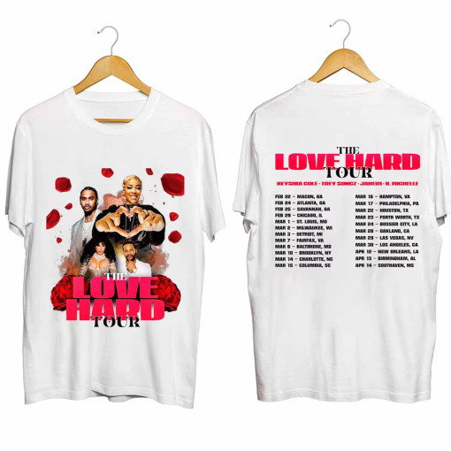 The Love Hard Tour 2024 Shirt, The Love Hard 2024 Concert Shirt, Keyshia Cole Trey Songz K. Michelle and Jaheim 2024 Love Hard Tour Shirt