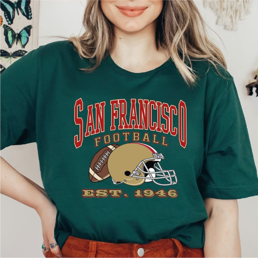 San Francisco Football Tshirt, Football Crewneck Shirt for San Francisco Fan, Sunday Football Shirts