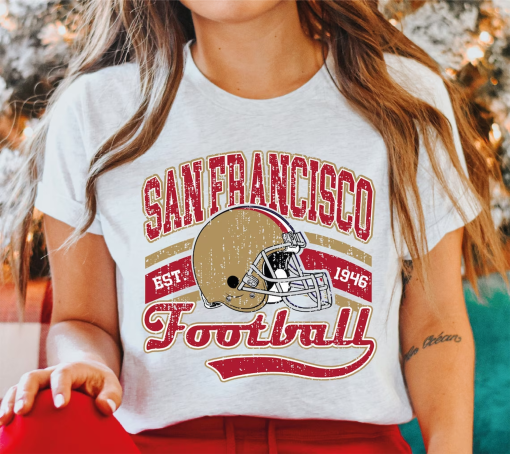 San Francisco Football Shirt, Vintage Style Football T shirt, San Francisco Fan Gift Tee