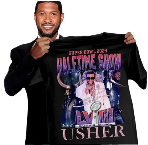 Usher Half Time Show Shirt, My Way The Vegas Residency Tour Shirt, American Rapper Trending Shirt, Gift For Her Draft, Usher Tshirt