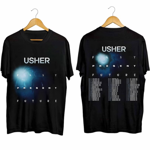 Usher 2024 Tour Shirt, Usher Fan Shirt, Usher Past Present Future 2024 Concert Shirt, Past Present Future 2024 Tour Shirt