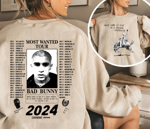 Bad Bunny Most Wanted Tour Sweatshirt