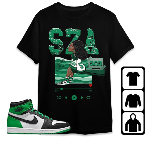 SZA SOS Jordan 1 Celtic Lucky Green Shirt