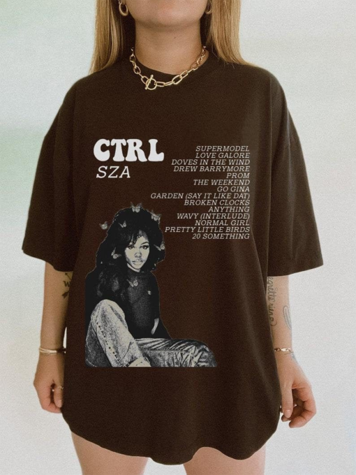 SZA Ctrl Music Album Cover Print Hoodies Men Women Fashion Hoodie Oversized Hip Hop Retro Sweatshirt Casual Fleece Streetwear