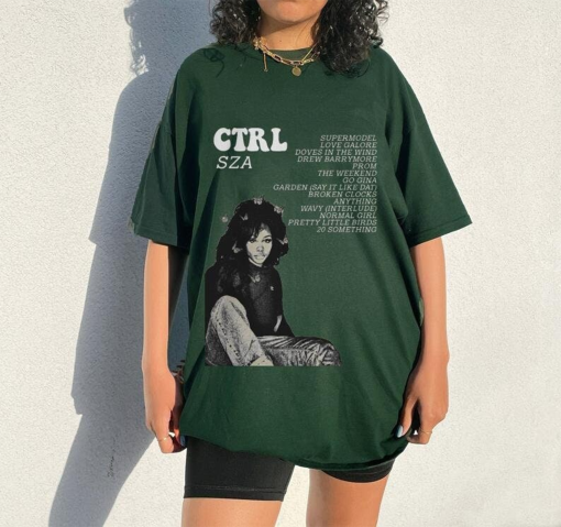 SZA Ctrl Music Album Cover Print Hoodies Men Women Fashion Hoodie Oversized Hip Hop Retro Sweatshirt Casual Fleece Streetwear