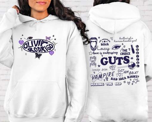 Olivia Rodrigo Guts Tour Tracklist Shirt, Olivia Rodrigo Merch