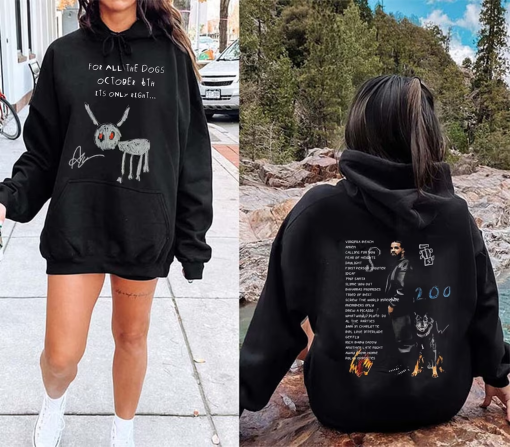 Drake For All The Dogs Album shirt, Drake Nicki Vintage 90s Y2K Sweatshirt, Unisex Hoodie, Rap Music Shirt 2 Sides,